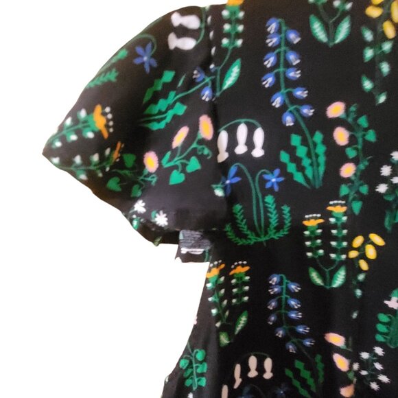 Collectif X ModCloth Titta Greenhouse Floral PlaySuit US 14/UK 18 Ruffled Sleeve - Picture 10 of 16